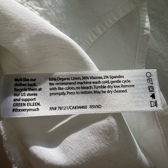 Eileen Fisher Crisp White Dress Shirt, size medium - Picture 8 of 11